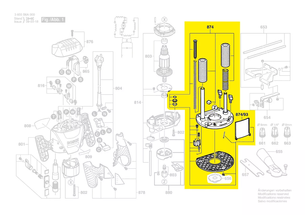 Plaque de base réf. 1 609 203 M98 Bosch